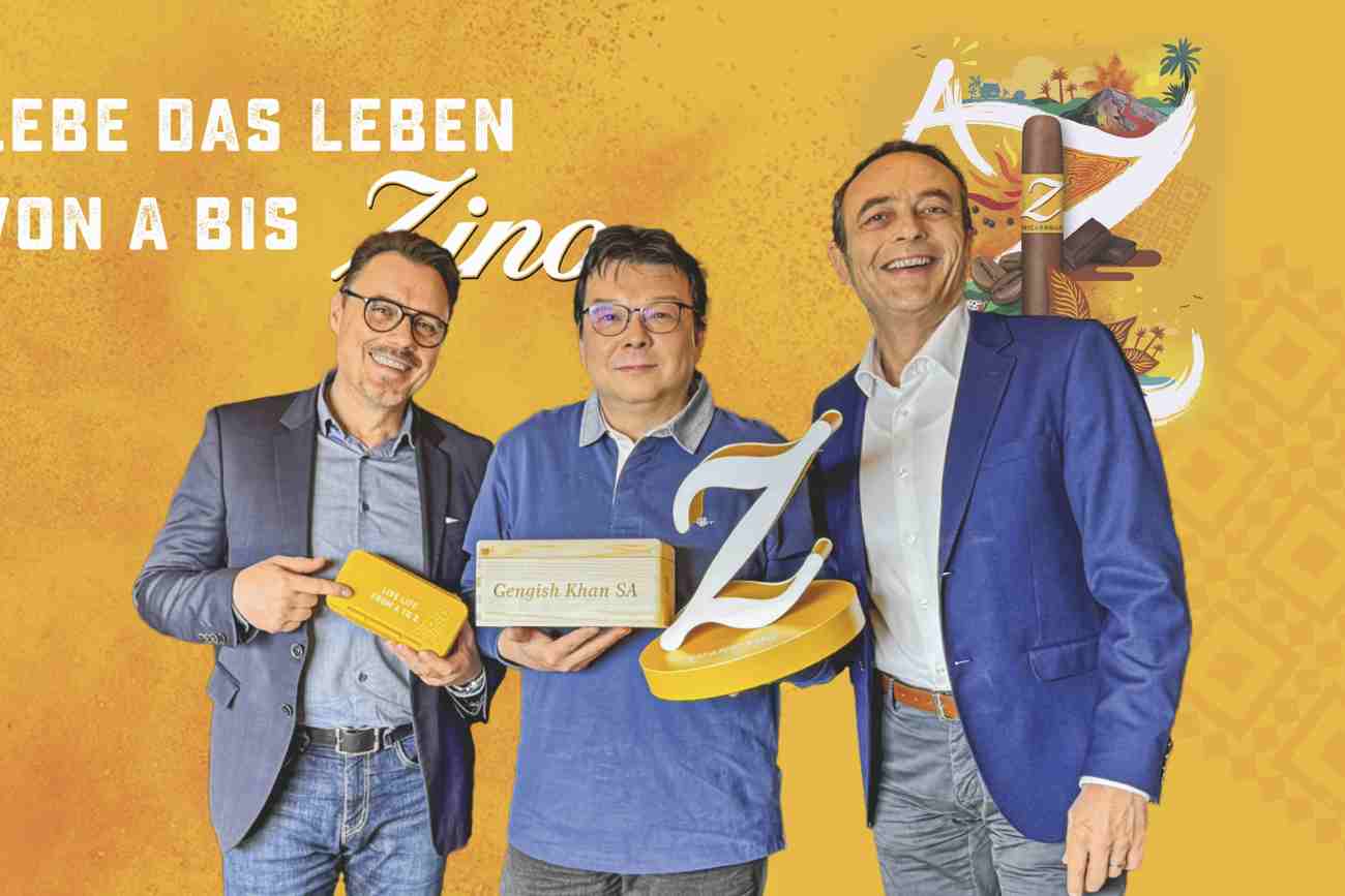 Verstehen sich: Enrico Gunde, Alex Muenzhuber von der Genghis Khan SA und Michel Bambula von Oettinger Davidoff